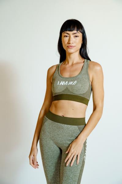 Khaki Sculpt Sports Bra Top